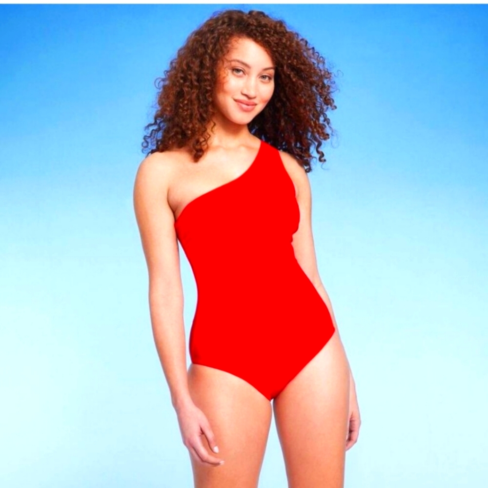 NWT Red on shoulder swimsuit